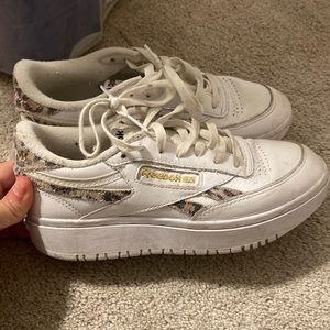 Leopard and white Reebok
